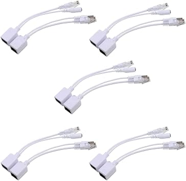 FLAMEER 5  ift Ethernet ba lant  kablosu  zerinden POE adapt r enjekt r + splitter kiti