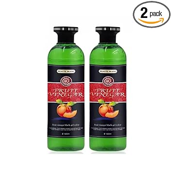 BEAUTE BLANC Fruit Vinegar Black Gel Color, Harmless Black Color Dye for Hair Care (500ml x 2)