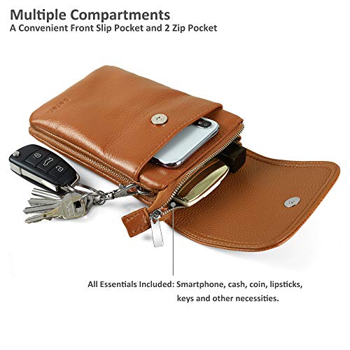 Image of befen Genuine Leather Small Crossbody Bags for Women Cell Phone Travel Bag