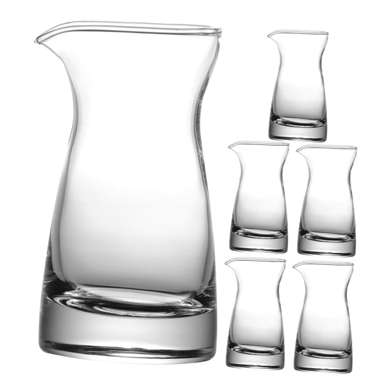 Gatuida Milchkännchen Frische Lebensmittelaufbewahrung aus Glas Elegantes Design 80ml 6 Stück für Küche und Gastronomie