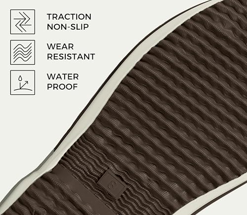 Ubon Men's Deck Boots Waterproof Fishing Boots Outdoor Rubber Ankle Rain Boots3