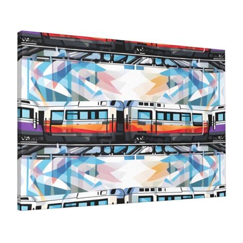Impression sur toile HD train pour salon et bureau moderne