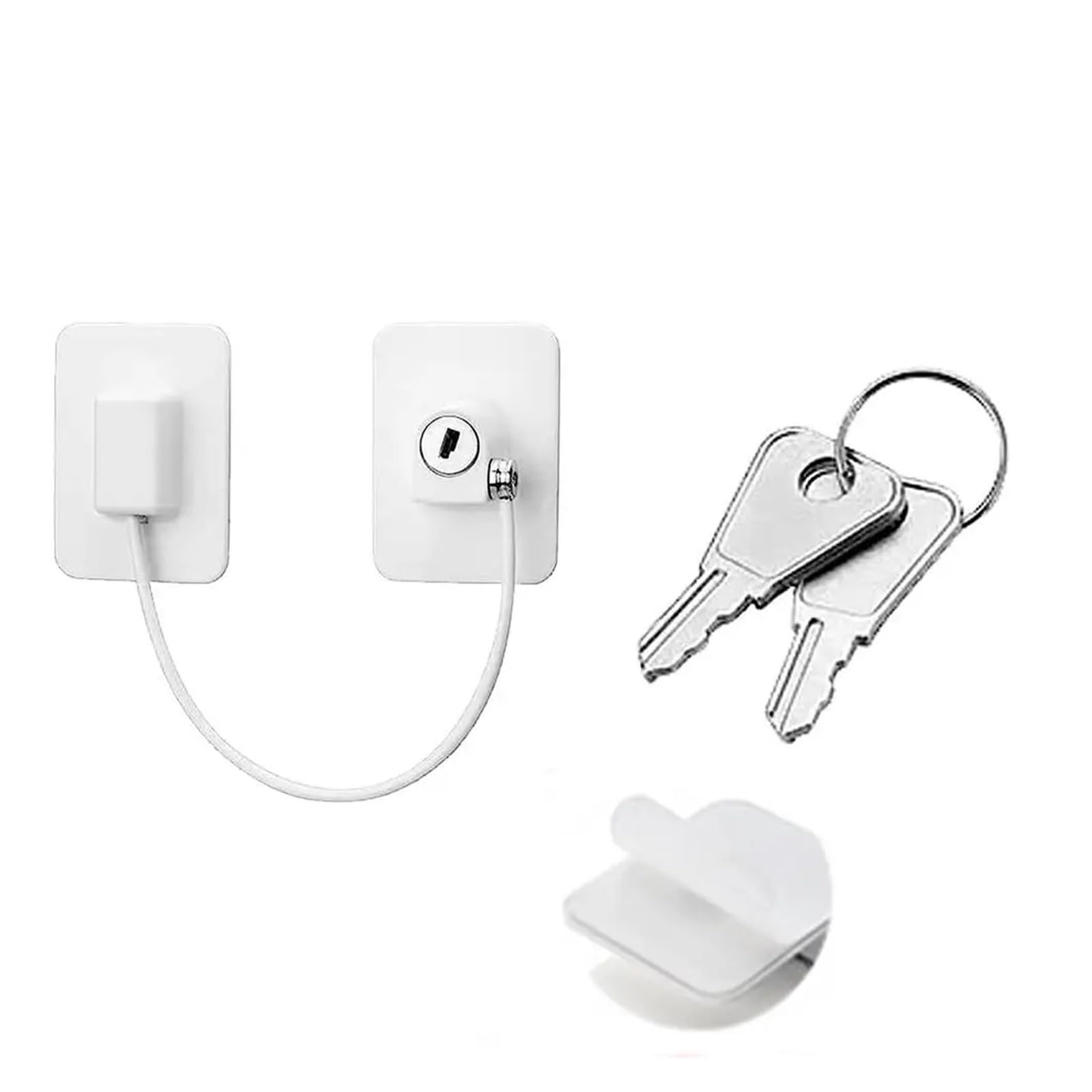Child Cable Lock with Key Pet Window Restrictor Safety Restrictors Self Adhesive No Drilling Locks for Home Office