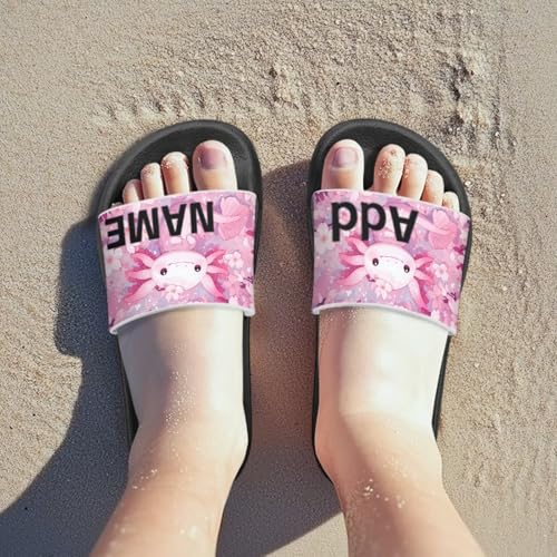 Image of Unisex Slides for Girls Boys Comfortable Slippers Slides Non-slip Shower Shoes House Fashion Thick for Indoor & Outdoor Gifts
