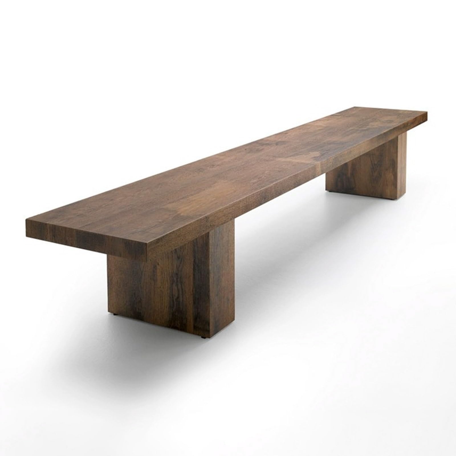 Banc de chambre et d'entrée marron en bois de style rustique