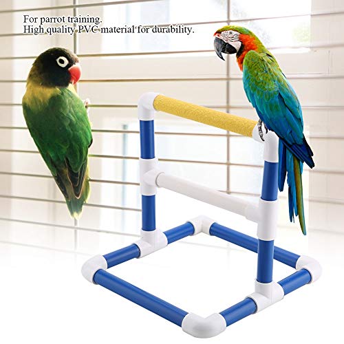 Parrot Training Stand and Bird Perch for Shower Bath PVC Play Gym with Grinding Toy Holder, Bird Standing Platform for Pet Birds - Image 2