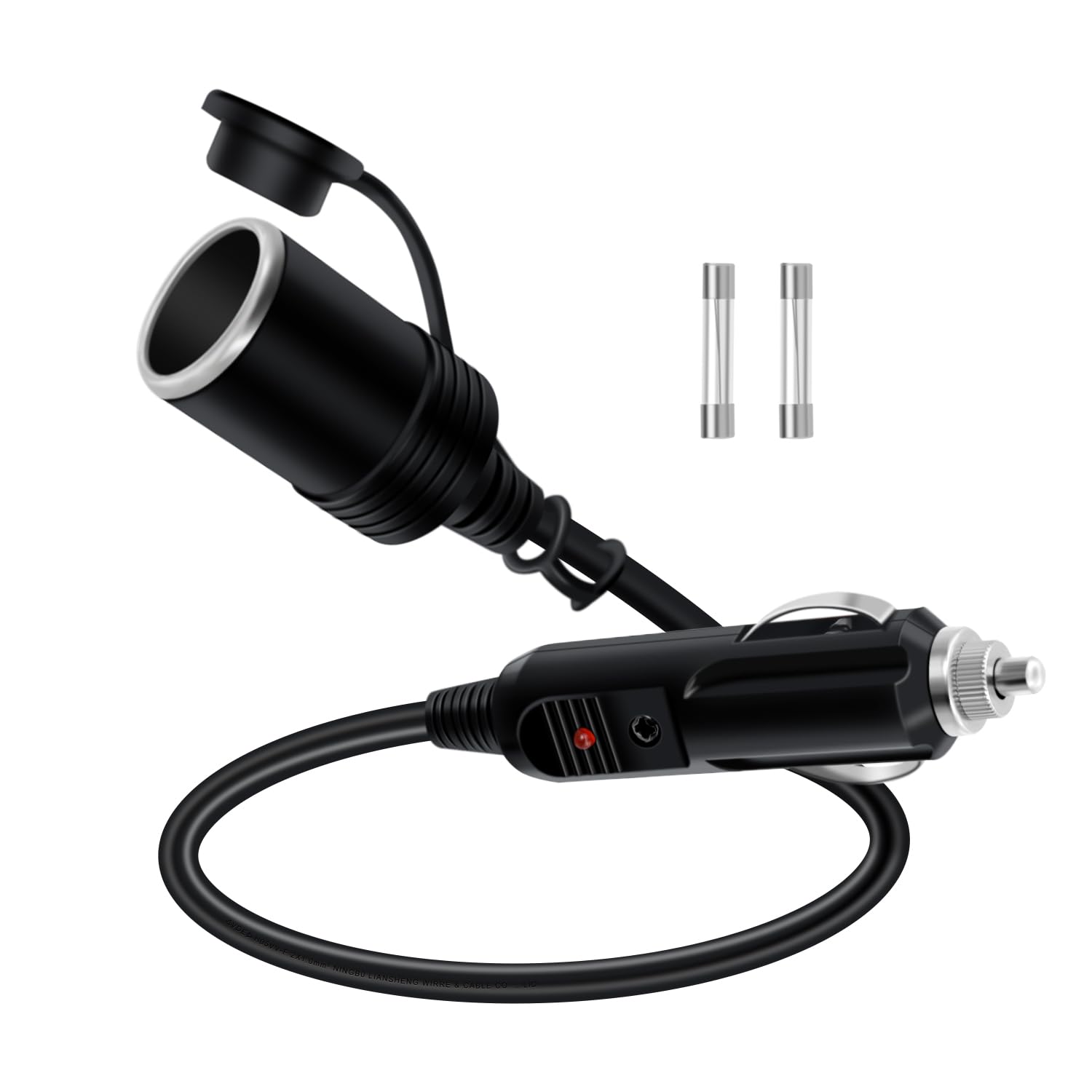 Thlevel Prolunga per Presa Accendisigari con 15A Fusibile per 12V 24V