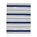 Americanflat 50x70 Authentic Mexican Throw Blanket - Falsa Blanket - Soft Cotton Throw Blankets for Indoor or Outdoor - Use for Yoga, Meditation, or Beach - Blue Stripes