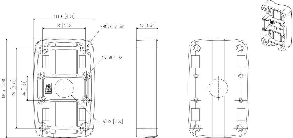 HANWHA SBP-300PMW2 support et boîtier des caméras de sécurité Adaptateur de fixation, Weiß - Image 4