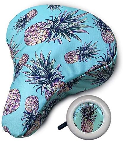 Cruiser Candy Cushioned Padded Waterproof Adjustable Fun Bike Bicycle Seat Cover (Leopard) with Bell