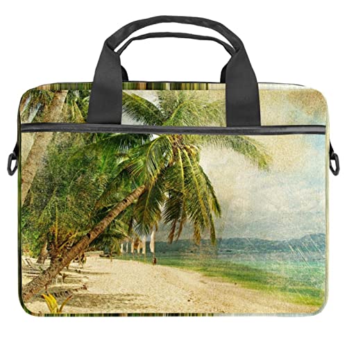 Sac ordinateur 13-14 pouces vintage palmiers housse pc portable