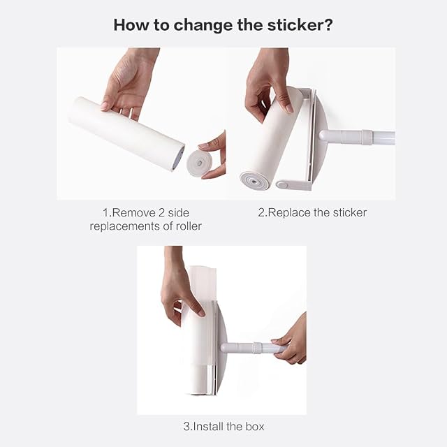Foto 2 de 4 de Recambio de rodillos adhesivos,Reemplazable Roller Head Lint Roller Refill Pet Hair Roller Sticker Pegajosas…