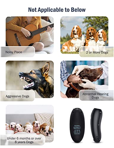 Ultraschall Hunde, Handheld Anti-Bell-Gerät, Anti-Bell-Mittel für Hunde, wiederaufladbare Handheld Trainingsgerät für Hunde mit 5m Reichweite, sichere Mini Antibell für kleine große Hunde Freien