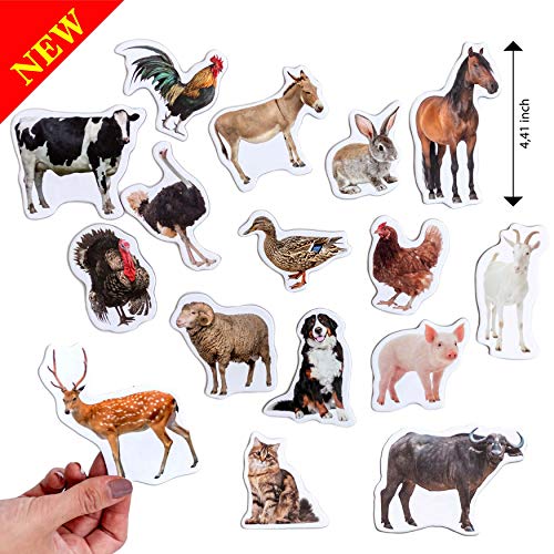 Magdum Farm Photo Fridge Magnets For Toddlers Animal Magnets - Large Kids Magnets - Fridge Magnets For Kids Refrigerator Magnets For Kids Baby Magnets Kid Magnets -Magnetic Toys Toddler Toys Baby Toys #TOP5