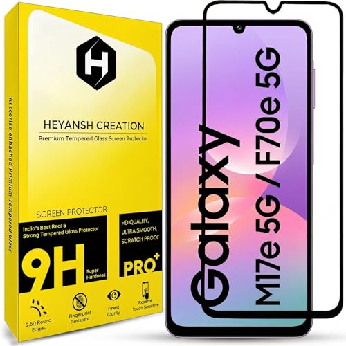 Image of Tempered Glass Screen Protector Compatible for Samsung Galaxy M17e 5G / M17E / Samsung Galaxy F70e 5G / F70E with Edge to Edge Coverage and Easy Installation Kit