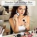 10g Refillable Loose Powder Container with Sifter & Puff – Travel Cosmetic Jar Compact with Lid, Empty Makeup Box for Face Powder