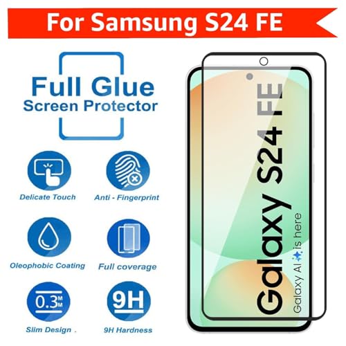 Image of SHILD Tempered Glass Screen Protector for Samsung Galaxy S24 FE [Pack of 1], 9H Hardness, Anti-Scratch, Bubble-Free, Ultra HD Clear, Easy Installation Kit