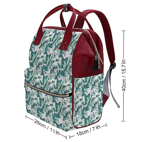 Summer-Palm-Tree-and-Banana-Leaves-Diaper-Bag-Portable-Backpack-Mommy-Bag-Travel-Shoulder-Daypack-for-Outdoor-Working-Beach