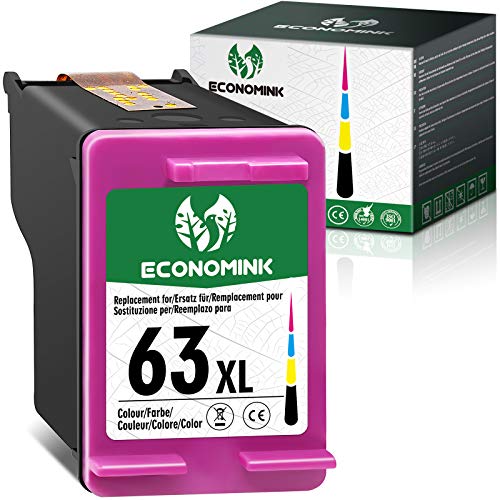 63 Color, Remanufactured Ink Cartridge Replacement for HP63 Work with Envy 4520 4512 DeskJet 1112 3630 2130 3632 OfficeJet 3830 5255 4650 5258 5200 4655 4652 5212 Upgraded Version