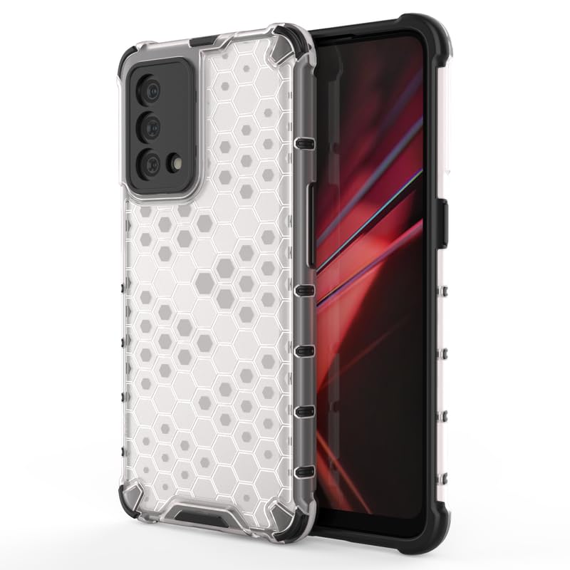 Cassby Hard PC Grip Back Case Cover for Realme GT Master Edition | Honeycomb Pattern, Shockproof Protection with Reinforced Corners for Ultimate Defense - Clear