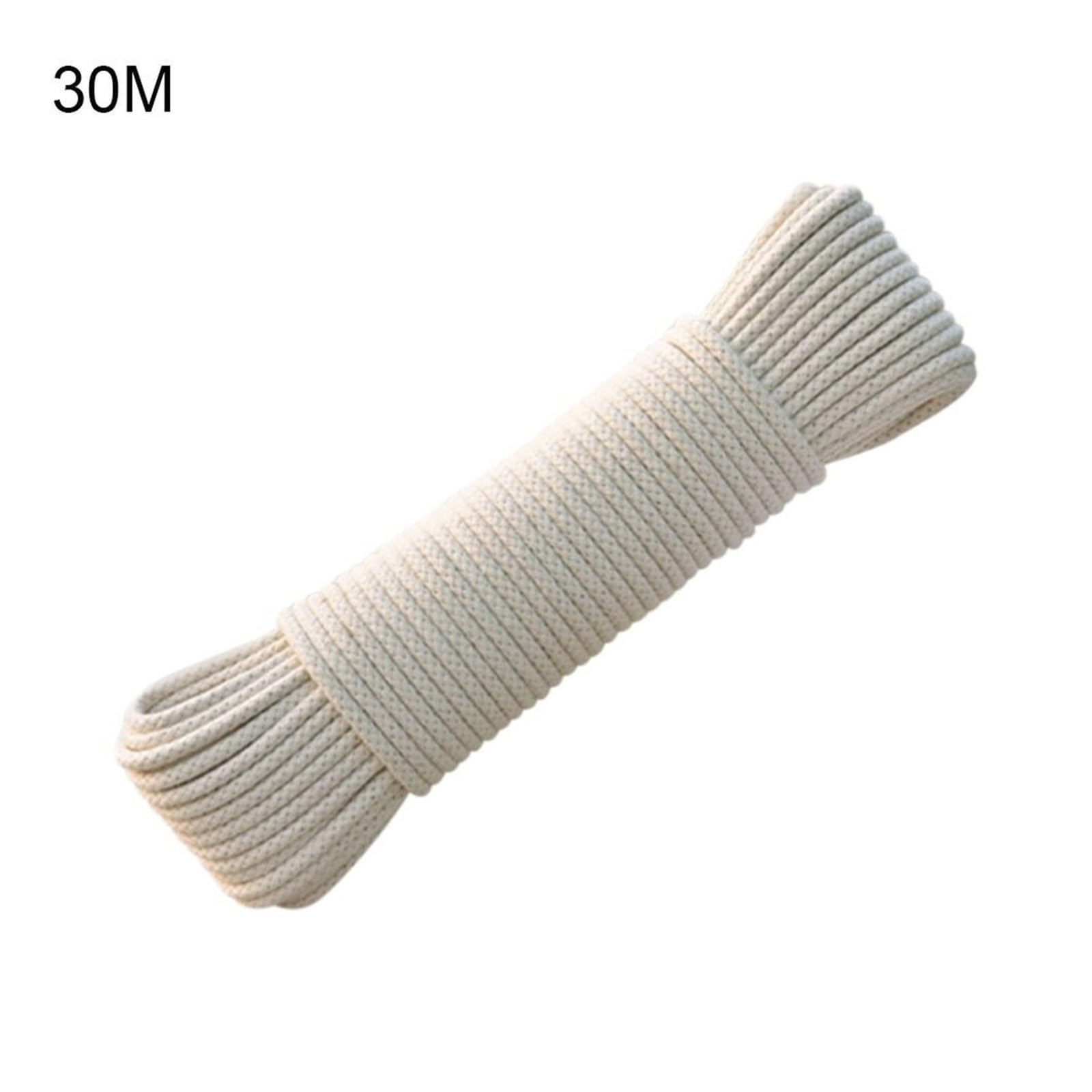 Corde à Linge, Ligne de Lavage extérieure Corde à Linge en Coton tressé 10-30m(30m)