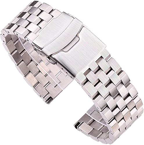 Bracelet de montre en acier brossé idéal pour le sport et le bureau