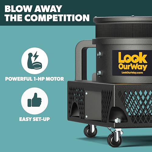 Image of LookOurWay Air Dancers Inflatable Tube Man Blower - 1 HP Sky Dancer Blower for Wacky Waving Inflatable Tube Guy - Fits 18 inch Diameter Inflatable Puppet Dancer Attachments
