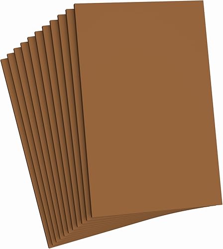 Do²ping Hojas de espuma marrón para manualidades, 8.5 x 5.5 pulgadas, papel de espuma EVA para manualidades, proyectos, aula, álbum de recortes,