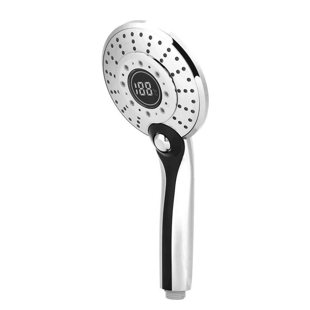 Soffione Doccia a LED, 3 Colori Display Digitale Bagno Doccia Palmare Bagno Soffione Doccia Filtro 3 modalità Funzione