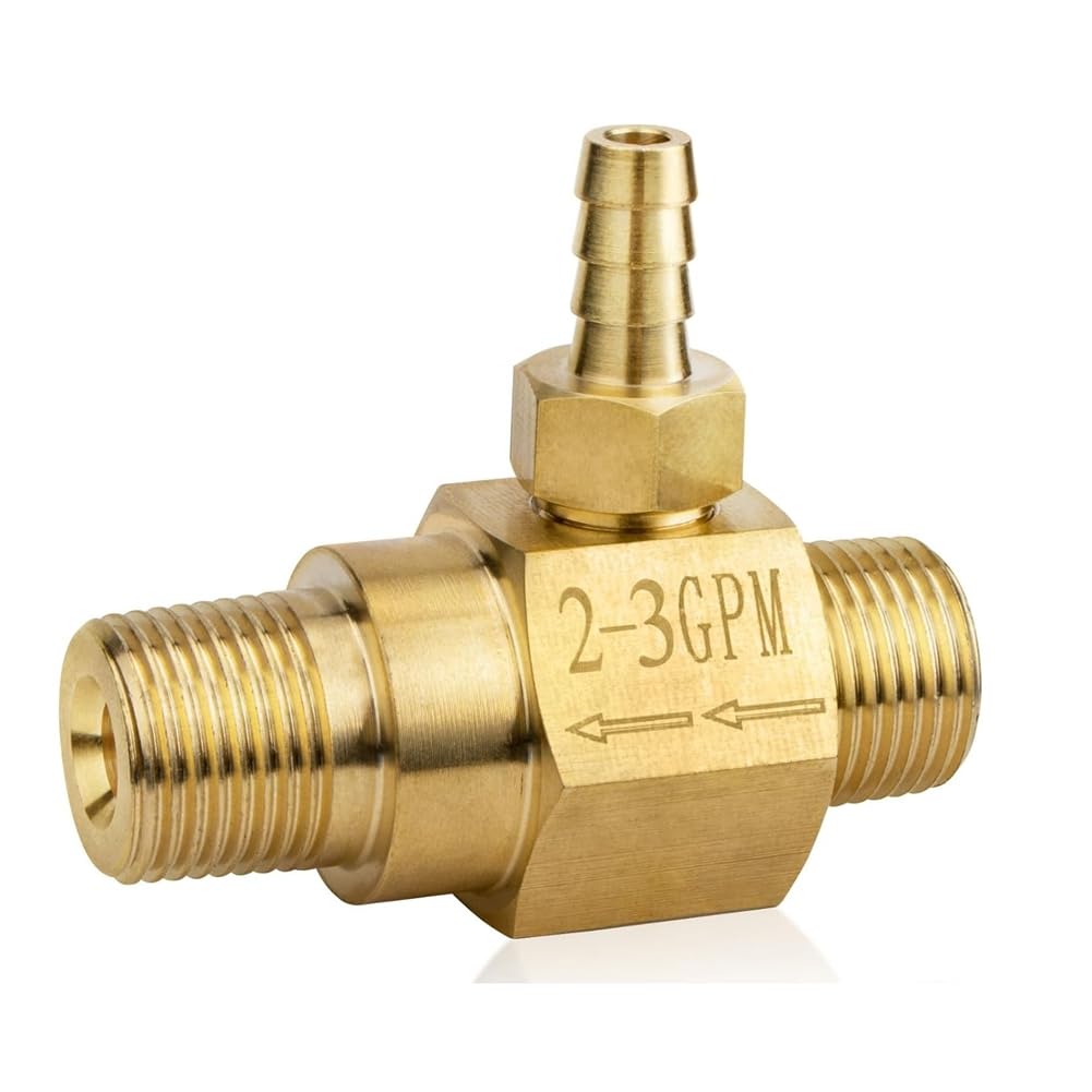 Aundhegrtt for General Pump Pressure Washer Compatible 2-3 Gpm Chemical Injector 100774, 3/8" Downstream Soap Injector for Power Washer