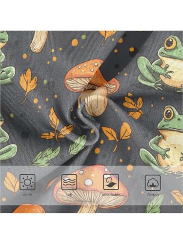 ZZKKO Autumn Mushroom and Cute Frog Girls Underwear Toddler Panties for Girls Comfort Brief Size 2-8T3