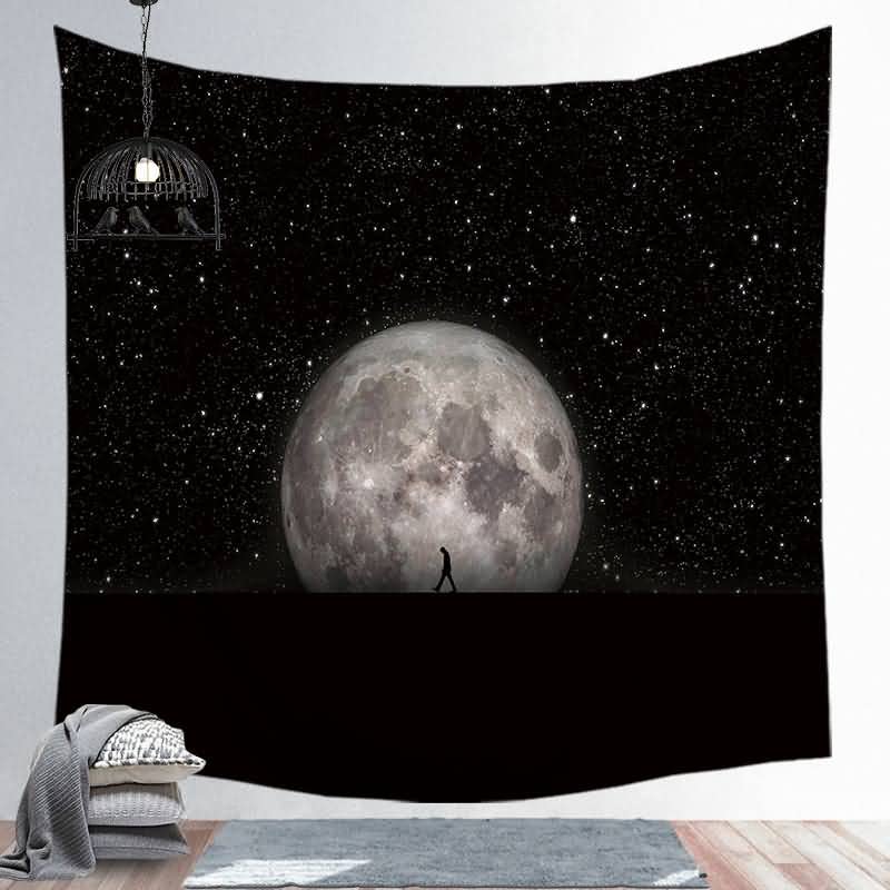EHOMERY Tapestry King Tapestry Wall Hanging Hooks Black Giant Moon Wall Cloth Picture Tapestries For Bedroom Funny Wall Hanging Blanket Living Room Bedroom Art Décor 150X150Cm