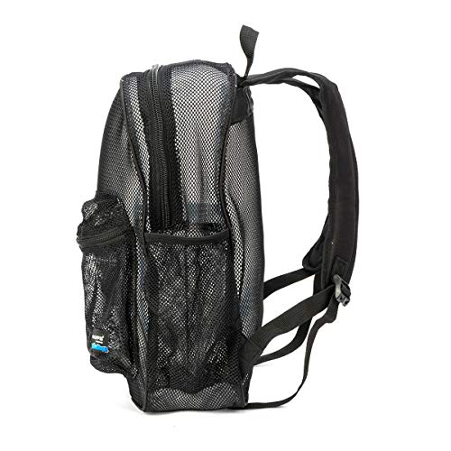Heavy Duty Classic Student Mesh Backpack | Padded Straps | Black3