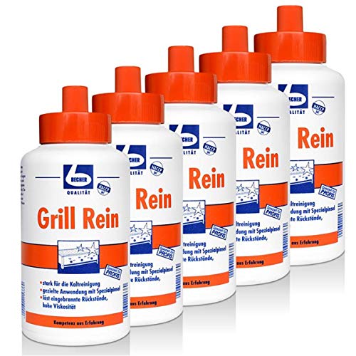 5x Dr. Becher Grill Rein für Grills, Fritteusen / 1 Liter
