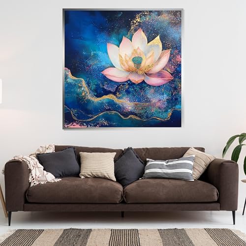 Affiche de fleur de lotus peinture florale abstraite toile salon