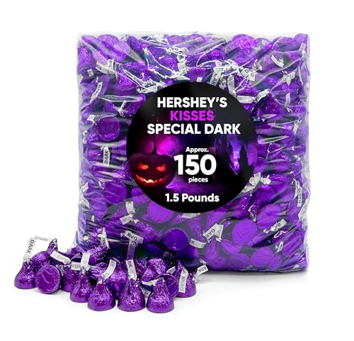 Kisses Special Dark Chocolate - 1.5 Pounds of Approx 150 Pieces Individually Wrapped Purple Bulk Candy - Chocolate Candy for Gifts - Ideal For Sharing With Friends & Family