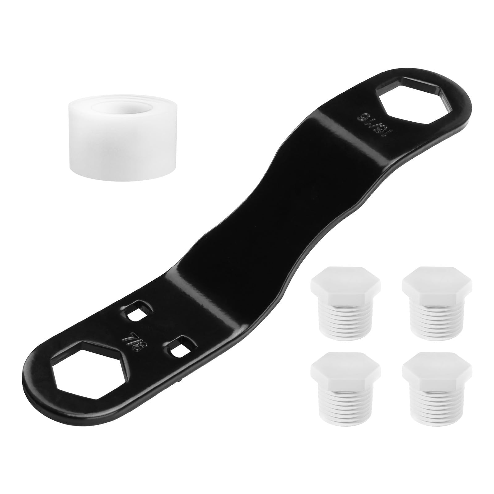 Complete Campers Motorhome Water Heater Drain Plug Service Set Feature Resistant Plugs and PTFE Tape Water Stove Maintenance Equipment