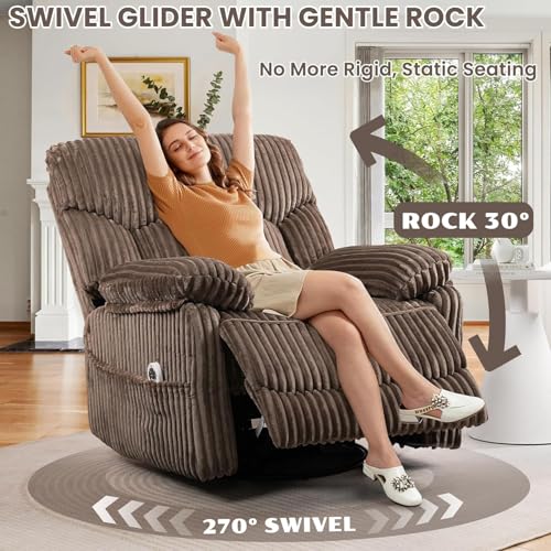 Sillón reclinable eléctrico marrón con masaje miniatura 3