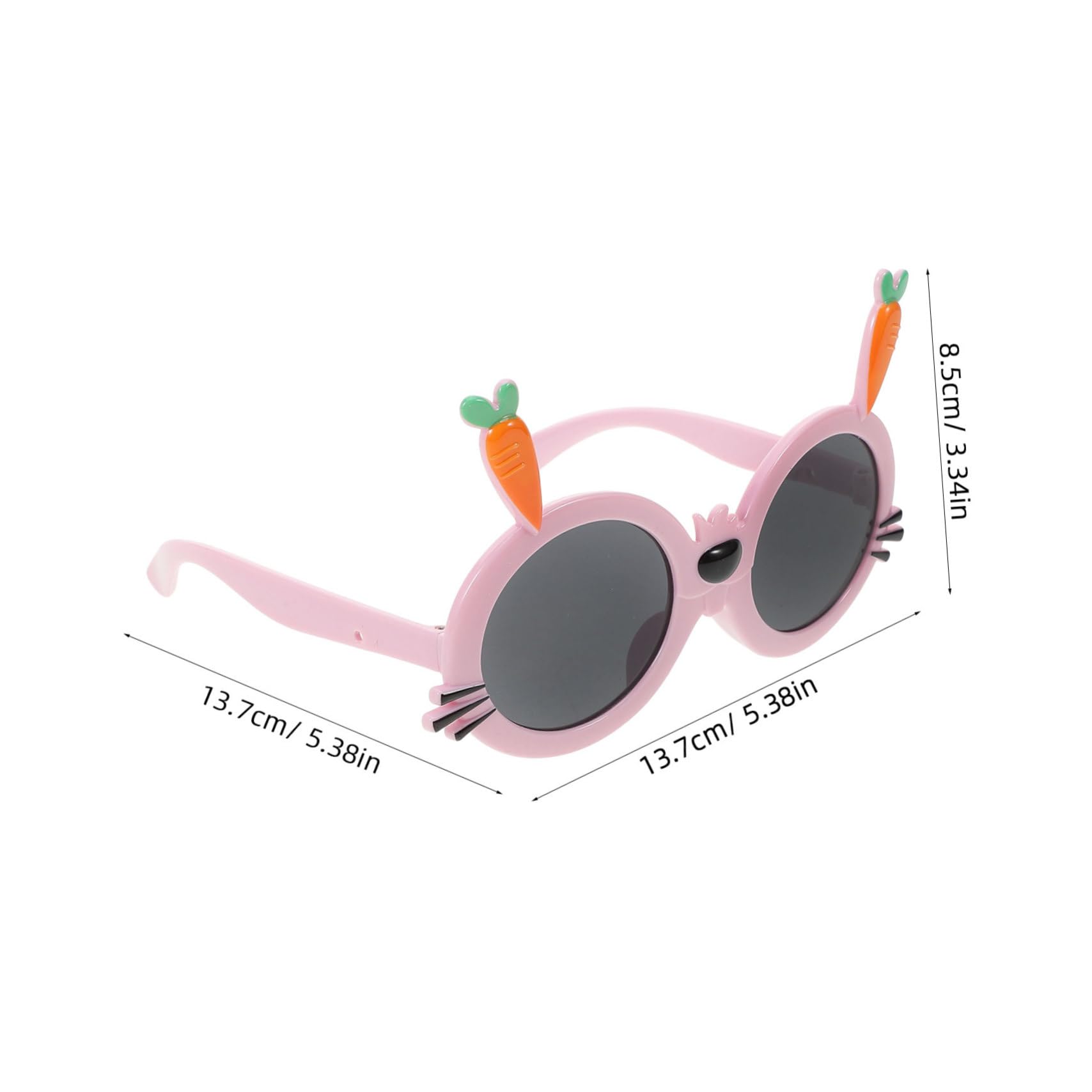 Healvian Fashionable Boys and Girls Sunglasses Bunny Carrot Style Uv Blocking Lightweight Perfect for Parties