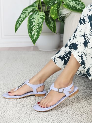 Image of ELLE womens Fashionable Backstrap Comfortable Flats for Daily Use I Work Use I Casual Use I Party Use I El-js-wn-33 Flat Sandal