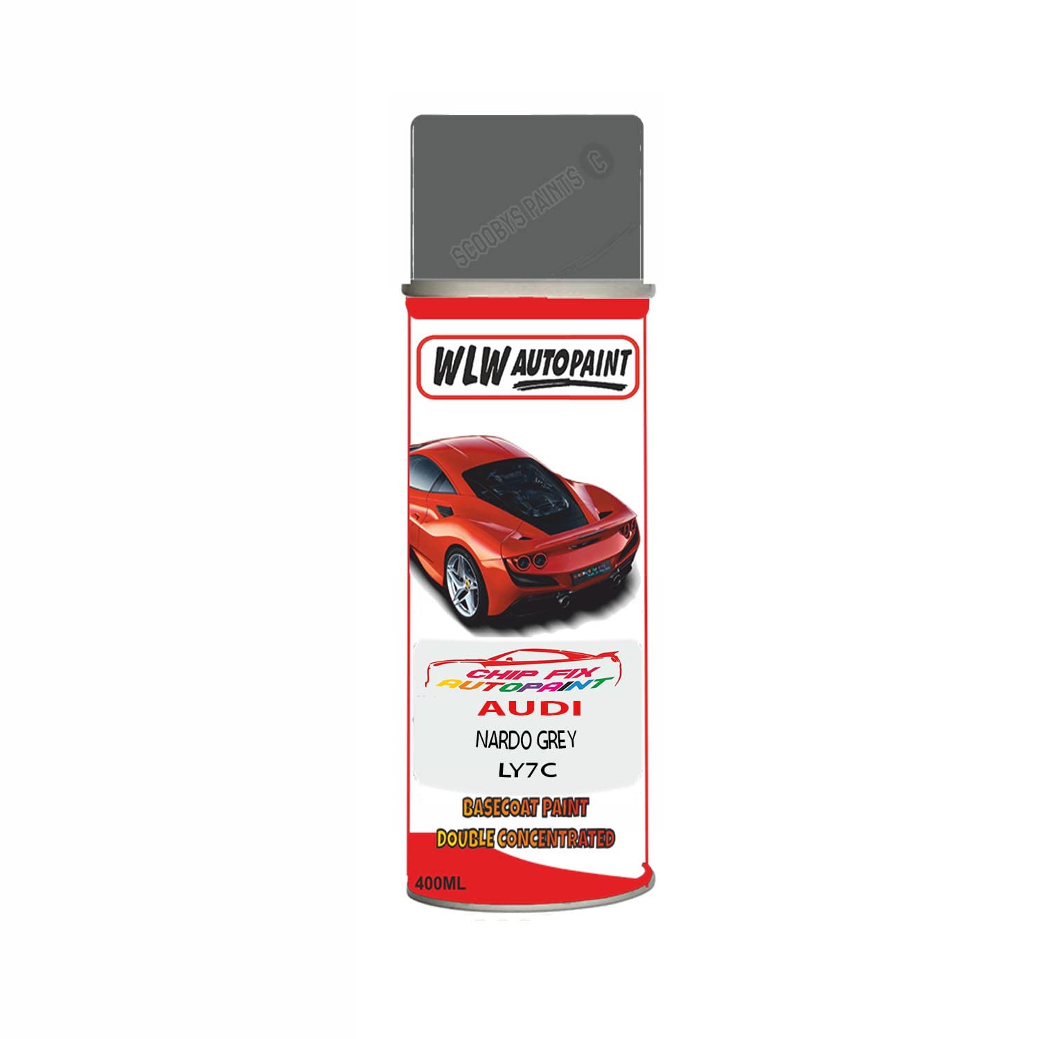 SCOOBYS PAINTS BACK IN THE MIX Basecoat Aerosol Spray Paint For Audi Tt Nardo Grey 2013-2018 Code Ly7C