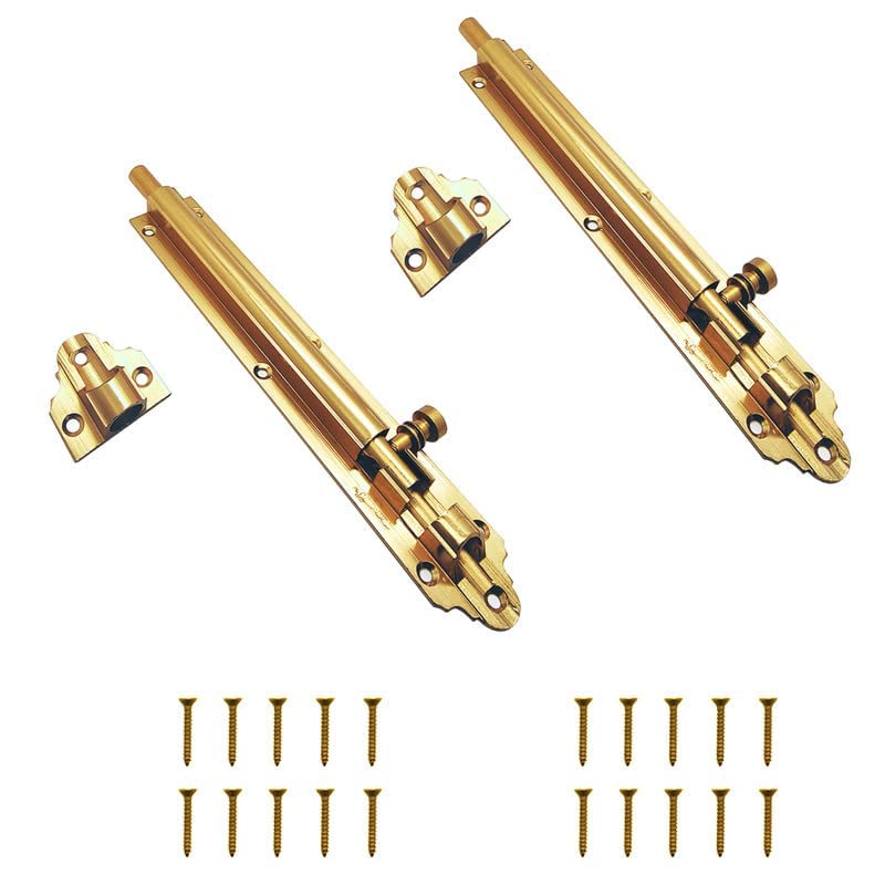 Hyderon Aluminium 8" Tower Bolts with Screws in Golden Color Size 8 Inch (Pack of 2 pcs.) (B0BV2K22C3) Amazon Price History, Amazon Price Tracker