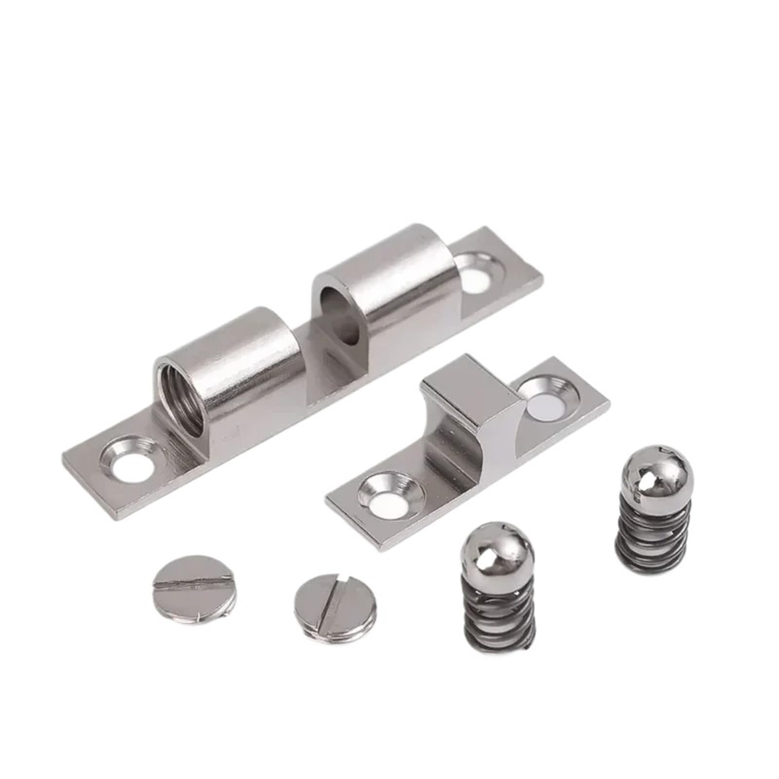 Türschnäpper für Möbeltüren, Kugelriegel, Messing, Doppelrollenfeder-Kugelschnäpper für Schrank, Schrank, Tür, verstellbarer Spannriegel (60 mm), 50 Stück