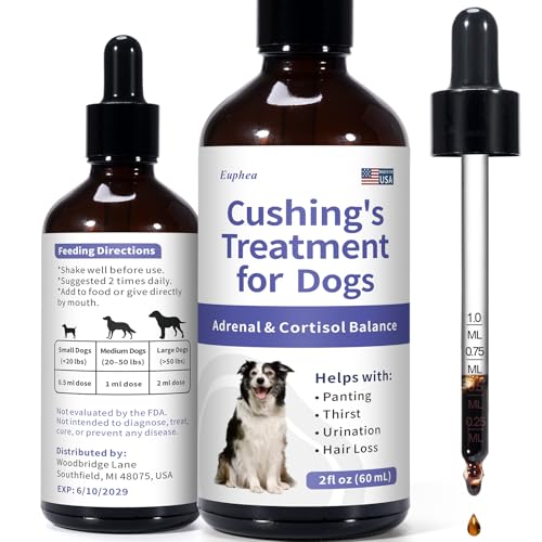 Adrenal Balance for Dogs with Cushings | Supports Healthy Adrenal Function & Balanced Cortisol Levels | Helps with Excessive Panting Thirst & Urination | 2 fl oz