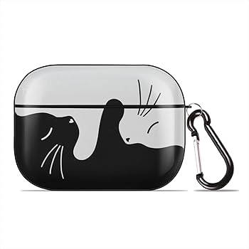 AirPods Pro 本体 ホワイト + ブラックケース Arc（アーク） AirPods Pro（第2/1世代） アルミ・マット