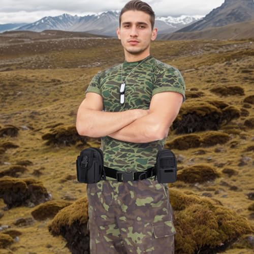 Belt Men 47.2'' Nylon Belt with Adjustable Snap Buckle Easy to Use Comfortable Battle for Daily and Martial Use, sports3