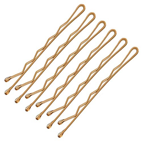 BallHull 80Count, Bobby Pins - Hair Care High-Grade Clip, Hairpin for Girls and Women, Metallic Blonde.