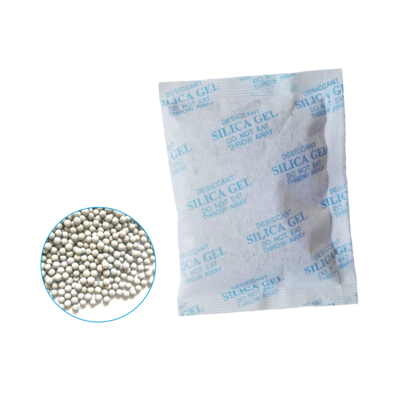 Ciieeo 50 Sachets Déshydratants en Gel de Silice 50g Tissu Non Tissé Bleu pour Armoire et Tiroir, Prévention Corrosion et Absorption D'humidité