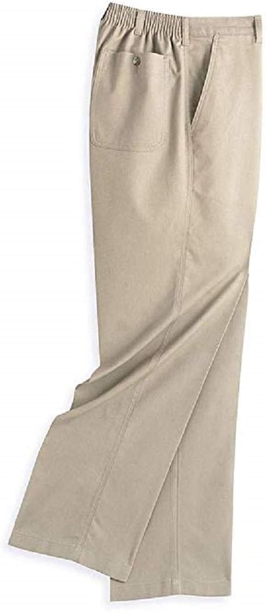 David Taylor Collection Men's Half Elastic Pants Size 50X30 Khaki (50W