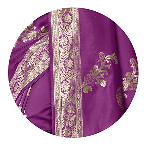 Image of MIRCHI FASHION Women Saree | Jacquard Banarasi Silk Woven Ethnic Motif Office Wear Sari